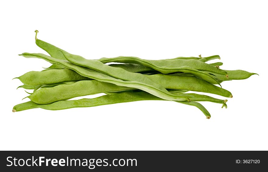 Fresh beans isolated on a white background. Fresh beans isolated on a white background