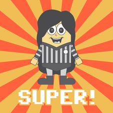 Little Referee Cartoon Royalty Free Stock Image Little Referee Cartoon Royalty Free Stock Image