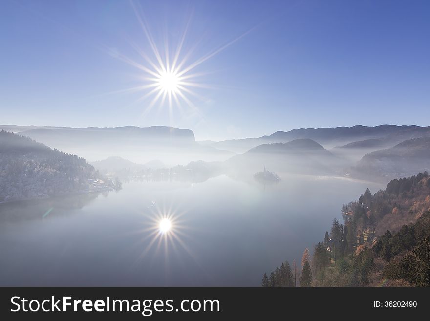 Bled lake of Slovenia, Europe. Bled lake of Slovenia, Europe