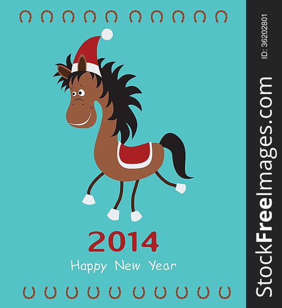Christmas Card With Horse.