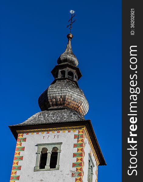 Bohinj lake church, slovenia, europe