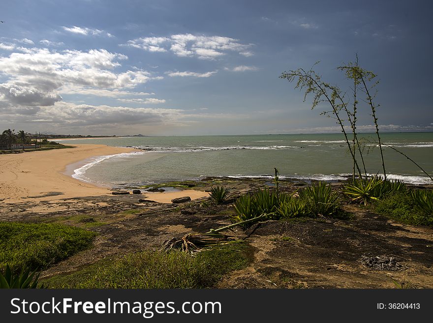 A sunny and peacefull Beach in summer. A sunny and peacefull Beach in summer.