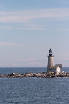Halfway Rock Lighthouse Royalty Free Stock Image Halfway Rock Lighthouse Royalty Free Stock Image