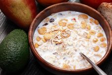 Bowl With Muesli Royalty Free Stock Photo Bowl With Muesli Royalty Free Stock Photo