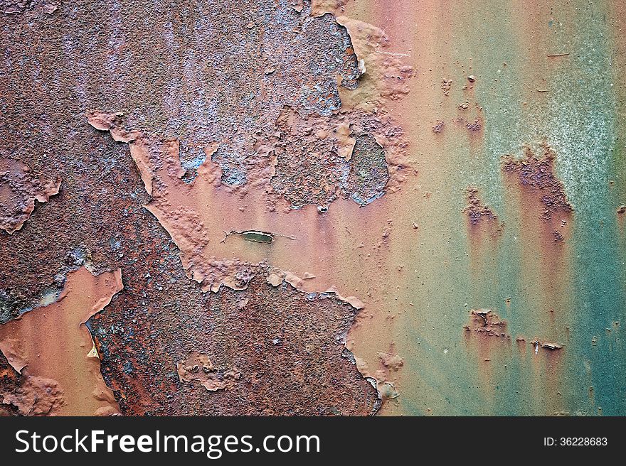 Rusted sheet of metal background