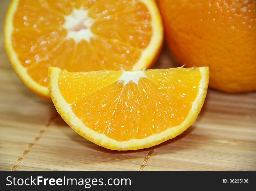 Oranges on the natural background