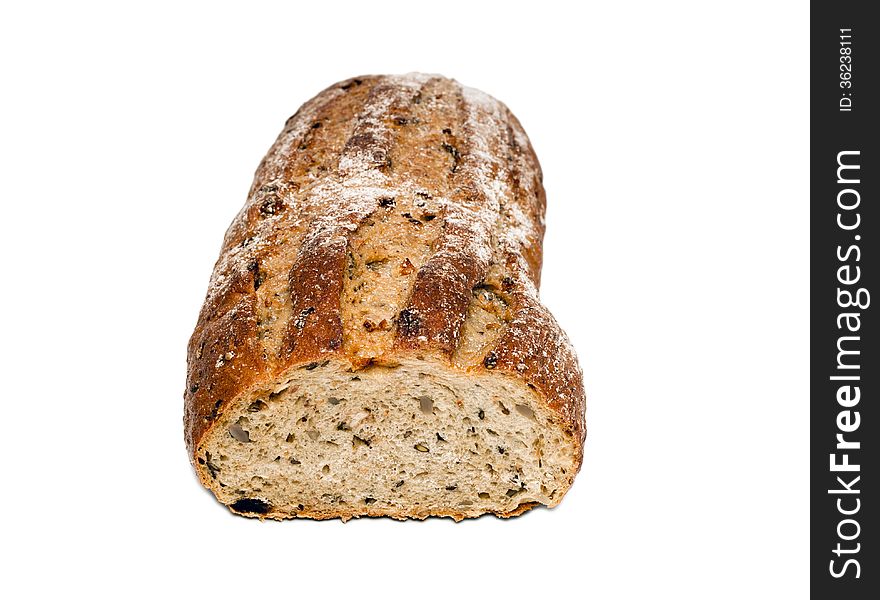 Fresh white bread isolated