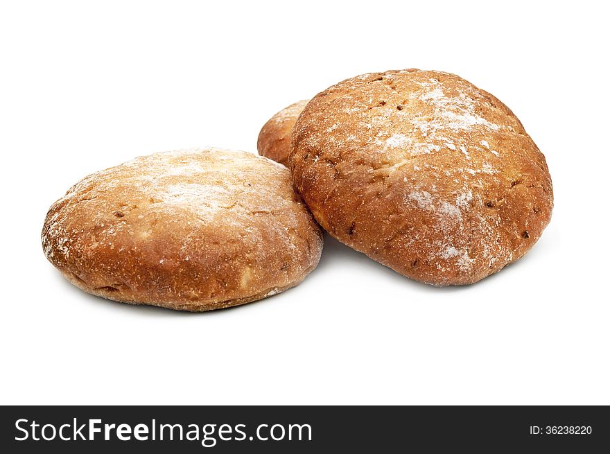 Fresh sweet white bread isolated, fresh pastries. Fresh sweet white bread isolated, fresh pastries