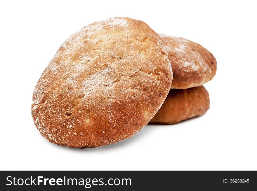 Fresh sweet white bread isolated, fresh pastries. Fresh sweet white bread isolated, fresh pastries