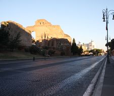 Roman Street View Royalty Free Stock Image Roman Street View Royalty Free Stock Image