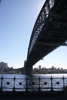 Below Sydney Harbour Bridge Royalty Free Stock Images