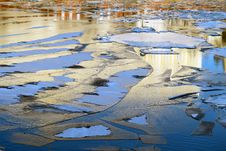 Floating Thin Ice On The River Stock Images Floating Thin Ice On The River Stock Images