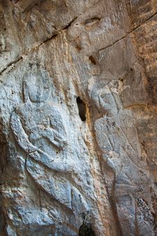 The Stucco Of Ancient Angle At The Khao Ngu Cave In Thailand Royalty Free Stock Images The Stucco Of Ancient Angle At The Khao Ngu Cave In Thailand Royalty Free Stock Images