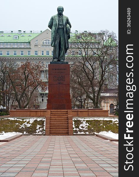 Soviet monument to Shevchenko in Kyiv, Ukraine, 1939