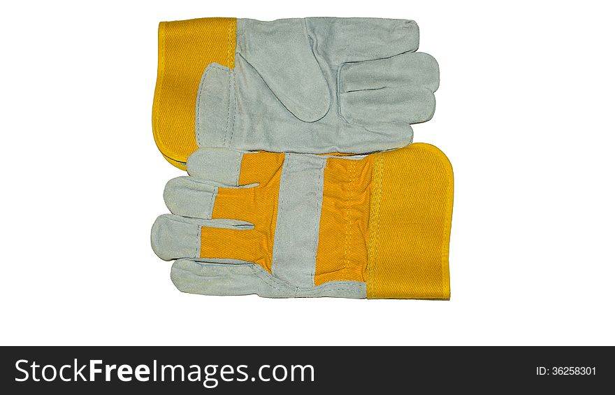 bright and colorful gloves isolated on white background. bright and colorful gloves isolated on white background