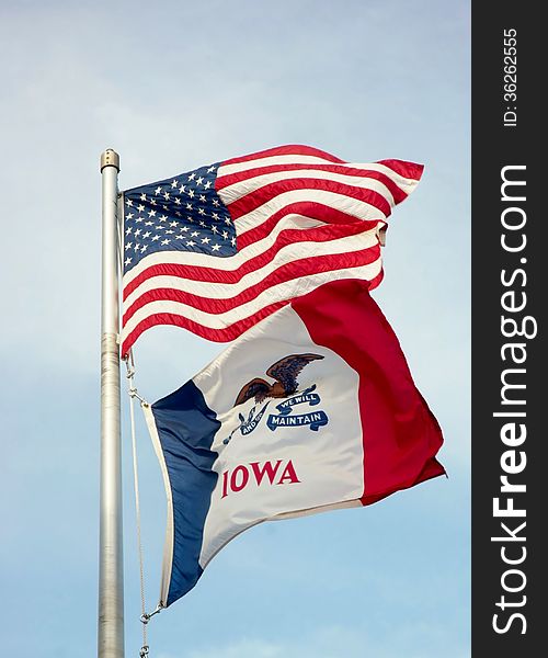 Flag Of Iowa states fridge magnet Flags of the U.S