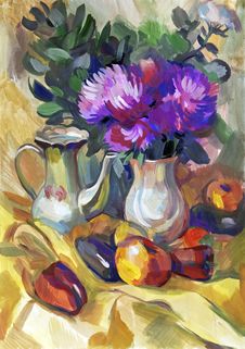 Still Life A Bouquet Of Flowers Royalty Free Stock Image Still Life A Bouquet Of Flowers Royalty Free Stock Image