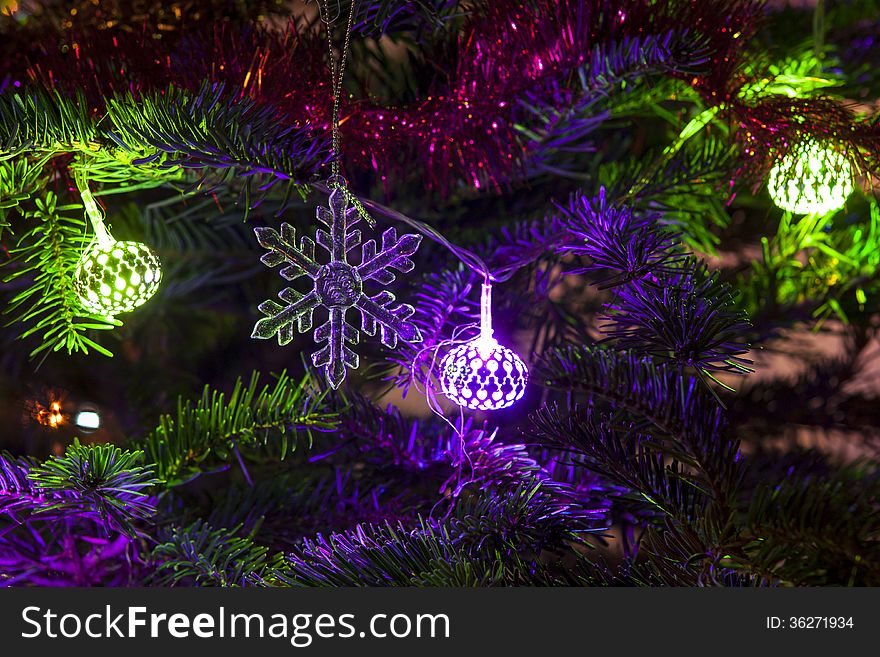 Christmas Tree Snowflake Ornament. Christmas Tree Snowflake Ornament
