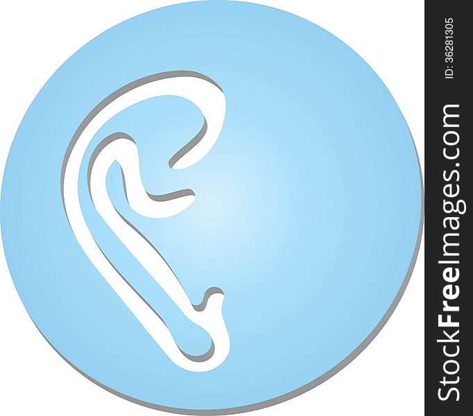 Logo represents an ear logo for medical purposes