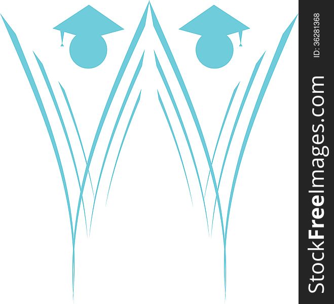 Logo represents a graduation ceremony