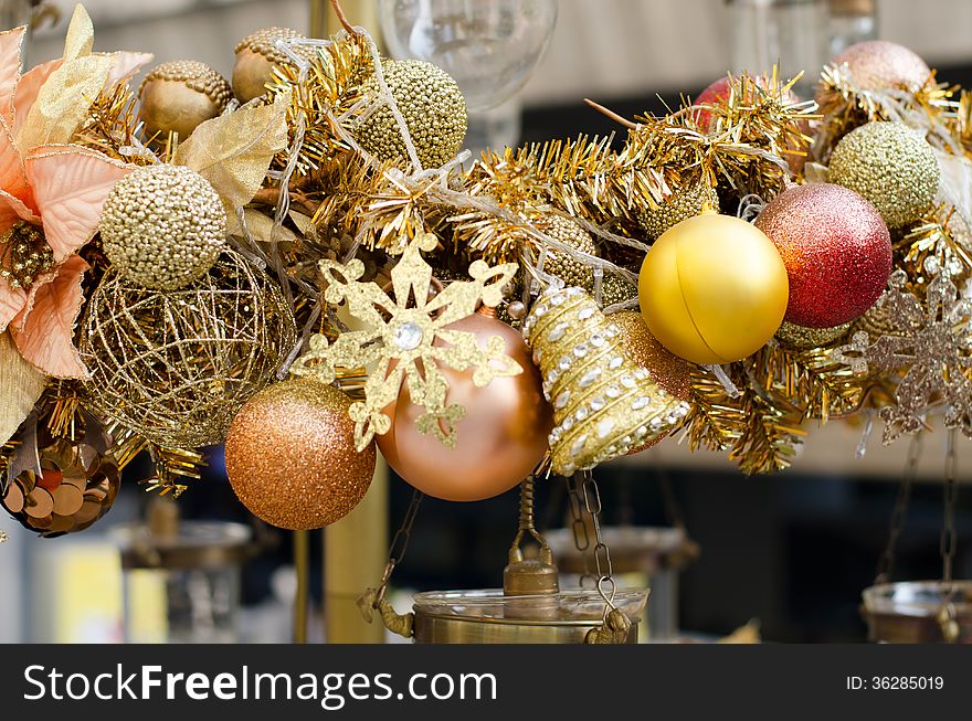 Close up of Beautiful Christmas decoration. Close up of Beautiful Christmas decoration