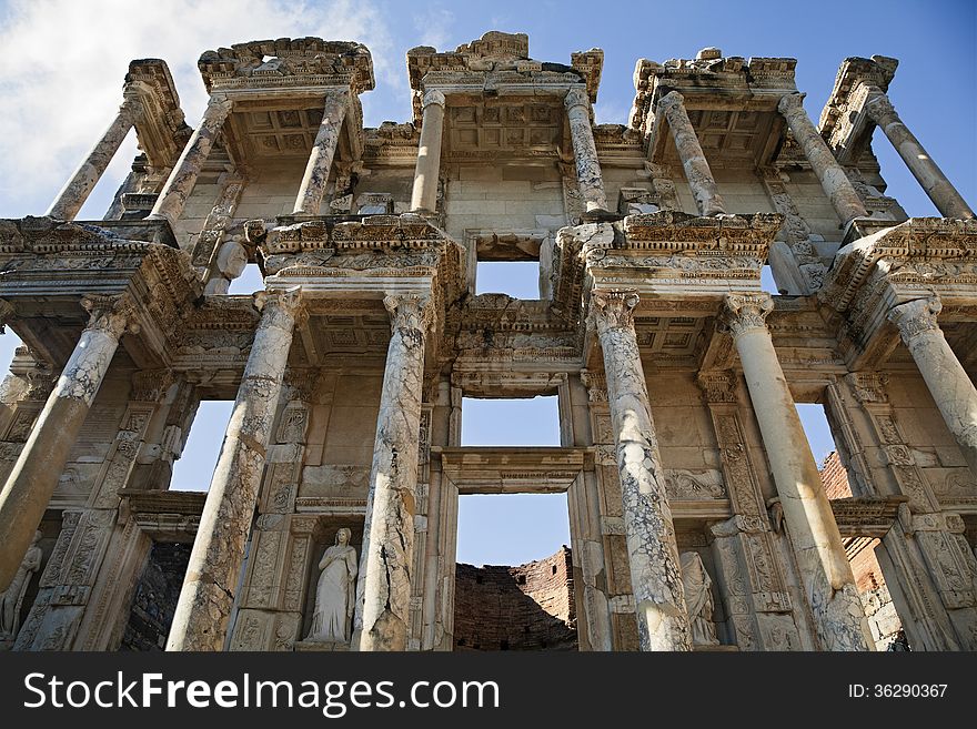 Celsus library in ancient town of Ephesus, Turkey. Celsus library in ancient town of Ephesus, Turkey
