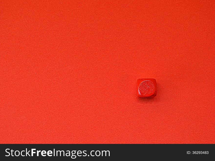 Small Red Block On Red Background