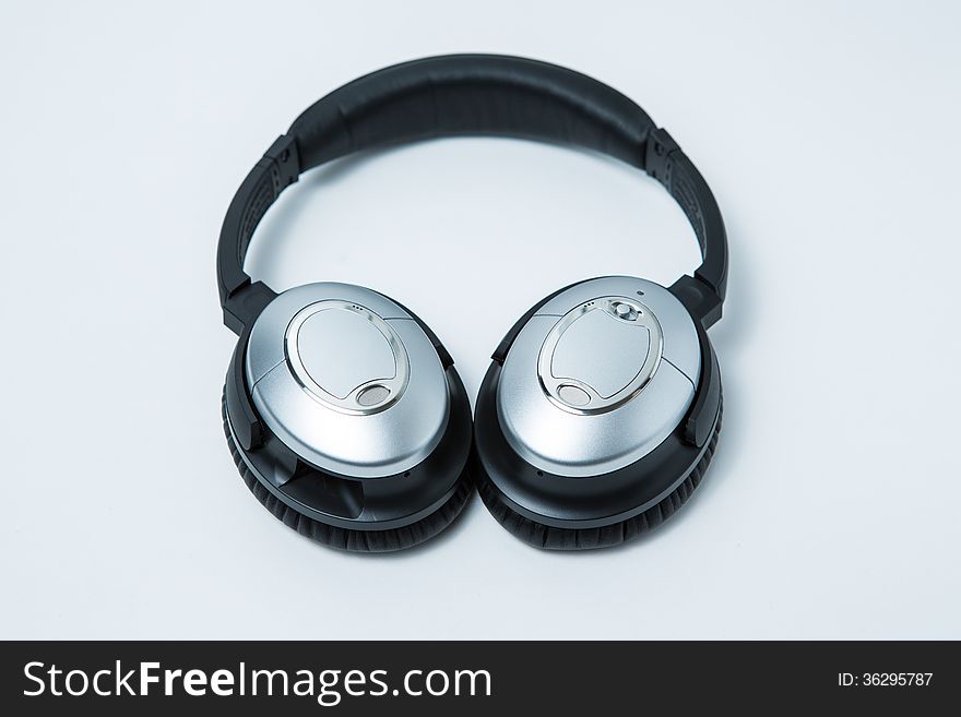 DJ headphones isolated on white
