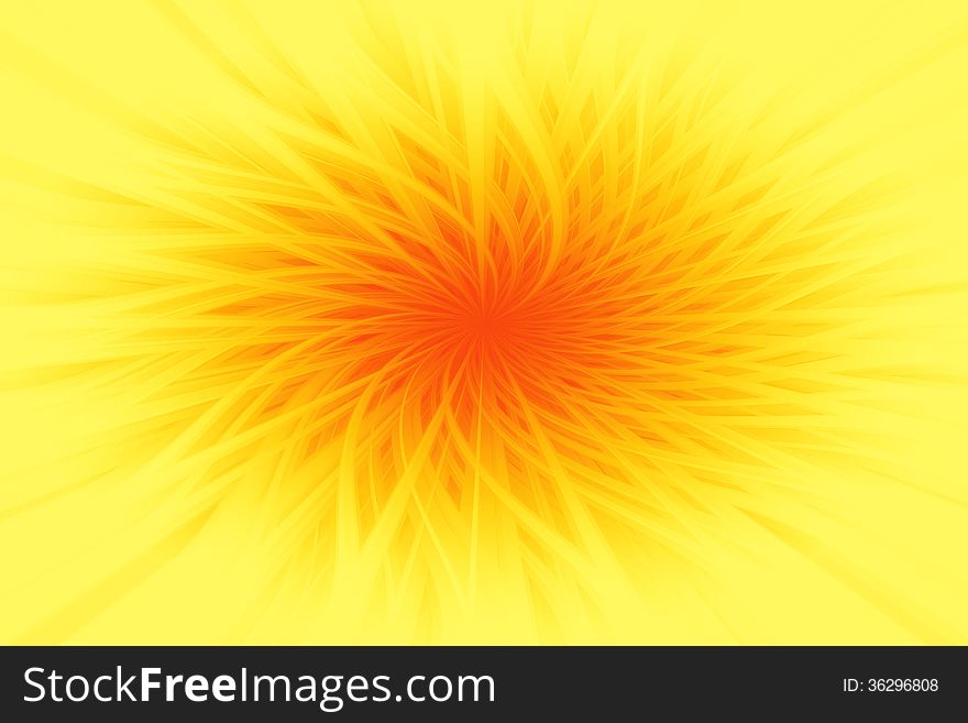 Flower Abstract Background In Yellow