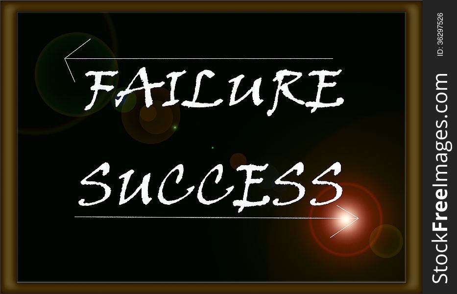 Success concept with white chalk on a blackboard. Choosing Success instead of Failure. Success concept with white chalk on a blackboard. Choosing Success instead of Failure.