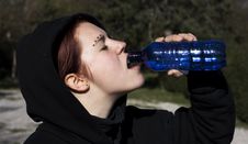 Girl Drinking Water Stock Photo Girl Drinking Water Stock Photo