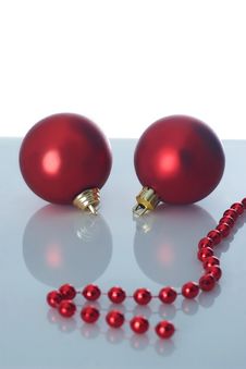 Two Christmas Balls Royalty Free Stock Photo