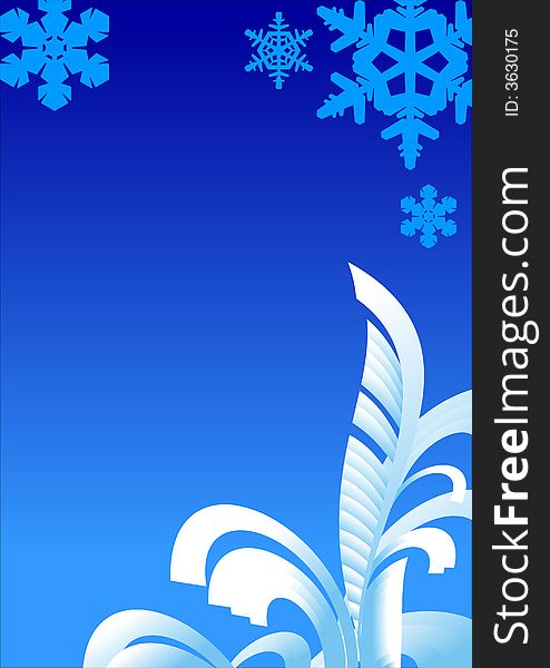 Ice tracery background, vector illustration