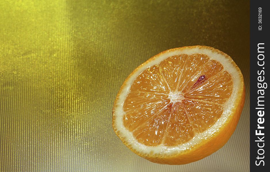 Lemon on a yellow background