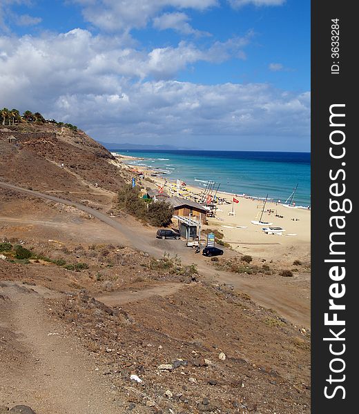 Sotavento beach in fuerte ventura