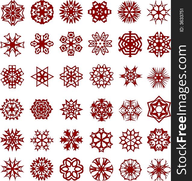 A lot of beautiful snowflakes. Vector illustration. A lot of beautiful snowflakes. Vector illustration.