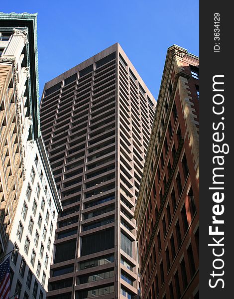 Random buildings in downtown Boston, Massachusetts.