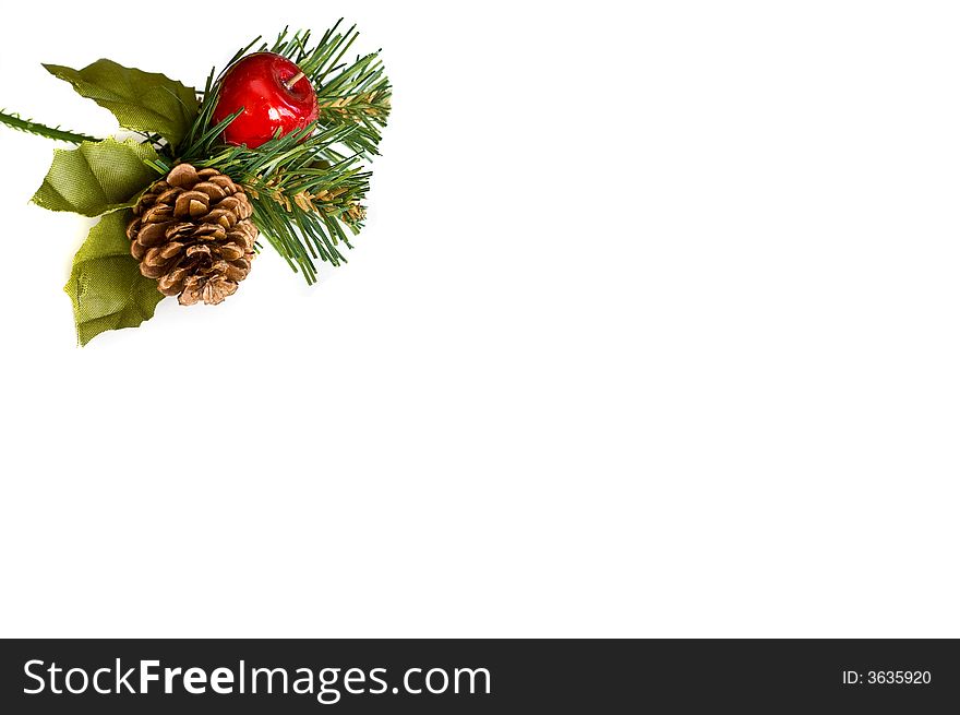 Christmas decoration with copy space