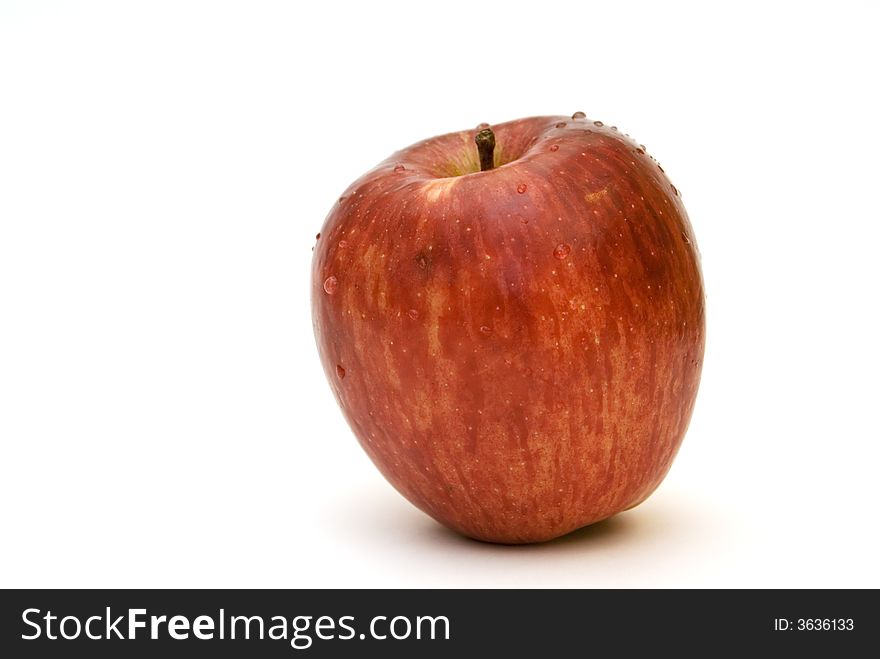 Freshness apple on the white background