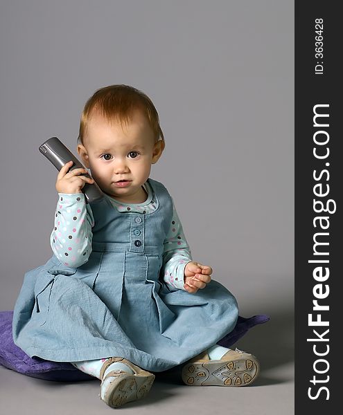 The Child Calling By Phone