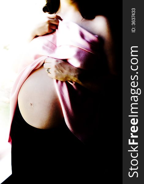 Pregnant Woman Belly Exposed