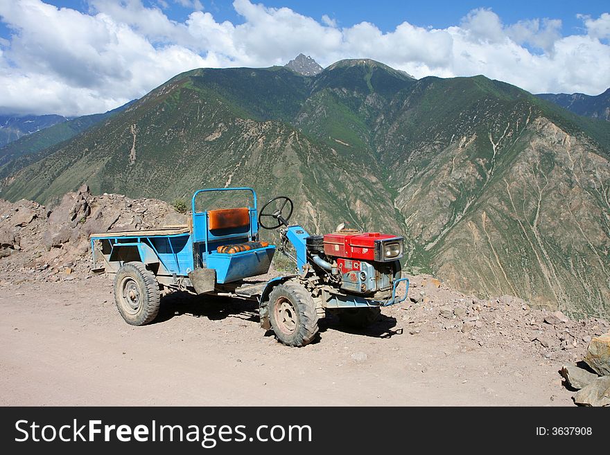 Small Chinese Tractor In Tibet