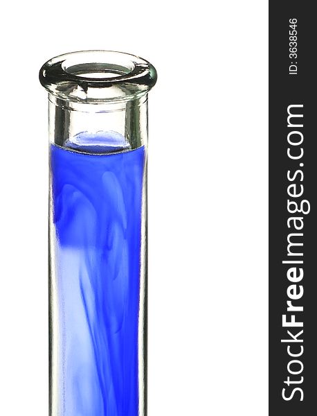 Blue ink and water in a clear bottle. Blue ink and water in a clear bottle