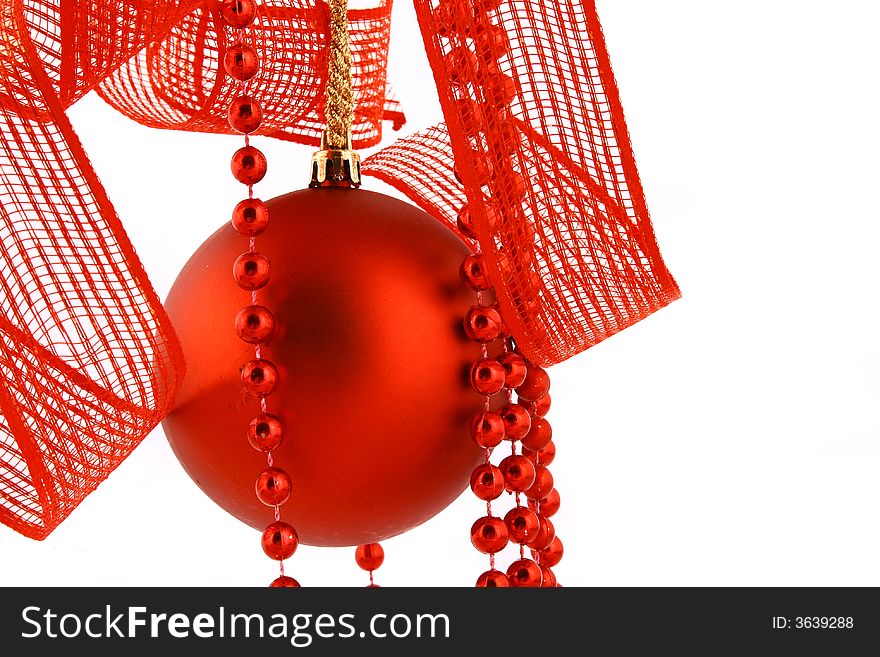 Christmas Ball On A White Background