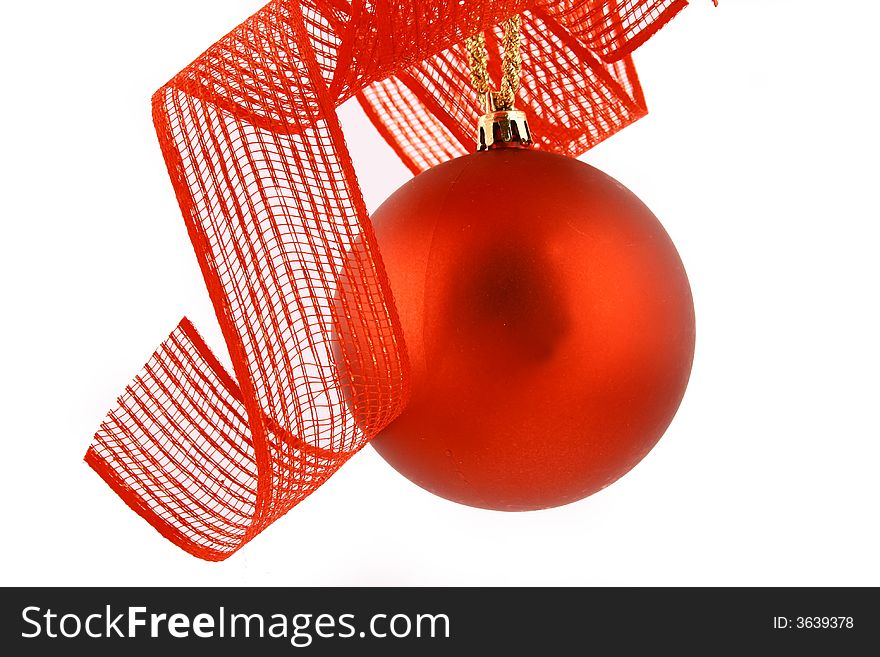 Christmas Ball On A White Background