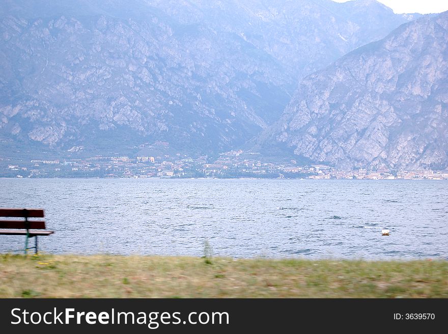 Lago di garda Vista dalla Gardesana - Garda Lake seen by the gardesana. Lago di garda Vista dalla Gardesana - Garda Lake seen by the gardesana