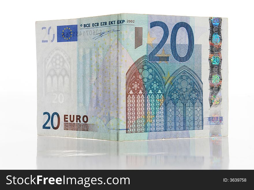 Euro on a white background