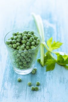 Glass Of Fresh Peas Royalty Free Stock Image Glass Of Fresh Peas Royalty Free Stock Image