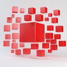 Abstract Red Geometric Shapes Stock Photos Abstract Red Geometric Shapes Stock Photos