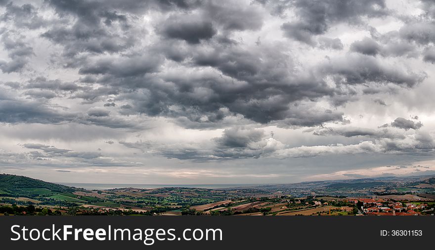 Fabolous view of the Marche region in Italy. Photo taken on: September, 2013. Fabolous view of the Marche region in Italy. Photo taken on: September, 2013